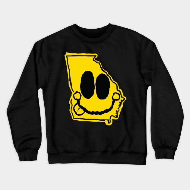 Georgia Happy Face with tongue sticking out Crewneck Sweatshirt by pelagio